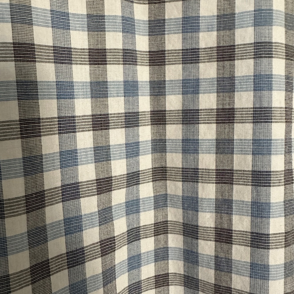 Van Heusen Black and White Plaid Button Down Shirt - Picture 2 of 5